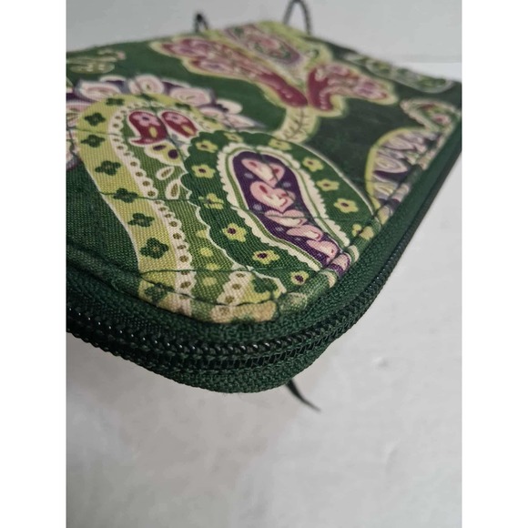 Vera Bradley‎ Wallet Zip Around Paisley Green Pink Purple Organizer Clutch READ - Picture 11 of 11